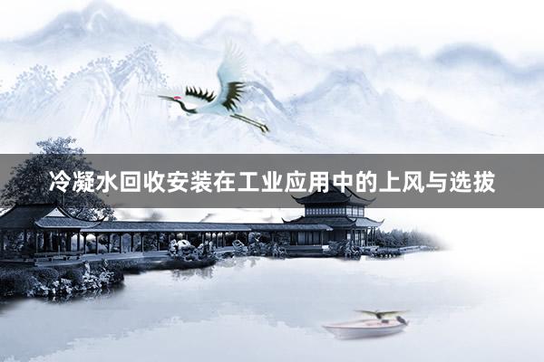 冷凝水回收安装在工业应用中的上风与选拔